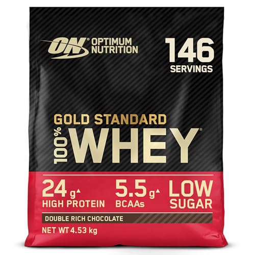 Optimum Nutrition Gold Standard 100% Whey, Proteinpulver, Geschmack Double Rich Chocolate, 4.53kg, 146 Portionen