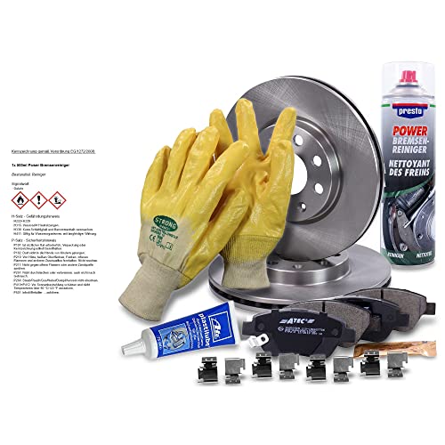 BESTPRICE Bremsenset Vorderachse inkl. Bremsscheiben Belüftet Ø 257 mm + Bremsbeläge vorne, Kompatibel mit OPEL ADAM (M13), CORSA D (S07), CORSA D Kasten (S07)