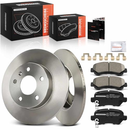 Frankberg Bremsensatz inkl. 2x Bremsscheiben + 4x Bremsbeläge Hinten Kompatibel mit Zafira A MPV T98 Zafira/Zafira Family B A05 Replace# 93179164, 93188727
