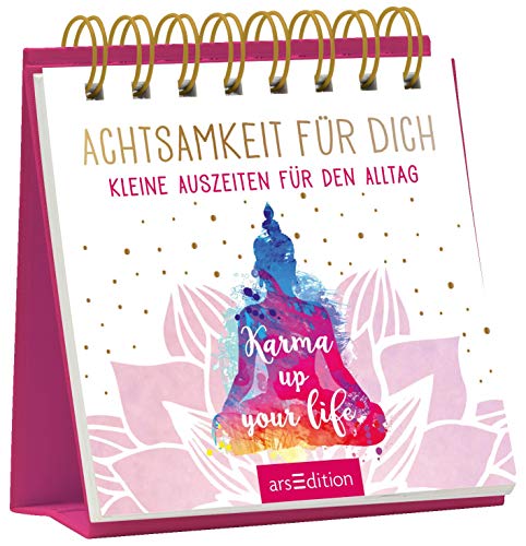 Achtsamkeit für dich: Kleine Auszeiten für den Alltag | Schöne Tischdeko zur Stressbewältigung; tolles Geschenk für Yoga-Fans