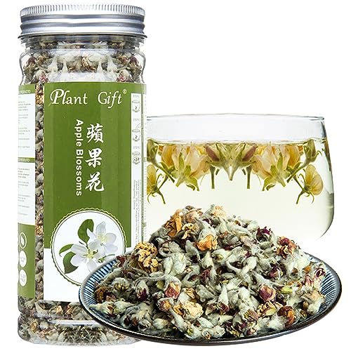Plant Gift Apple Blossom Flower Tea, Apfelblüten Blumen Tee, 苹果花 Bio getrockneter Apfelblüten-Tee, Anti-Akne, Sommersprossen abnehmen 50g/1.76oz
