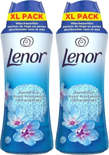 Lenor Wäscheparfüm Aprilfrisch 495g, Non-Stop Frische Für Bis Zu 12 Wochen Im Schrank (Packung mit 2)