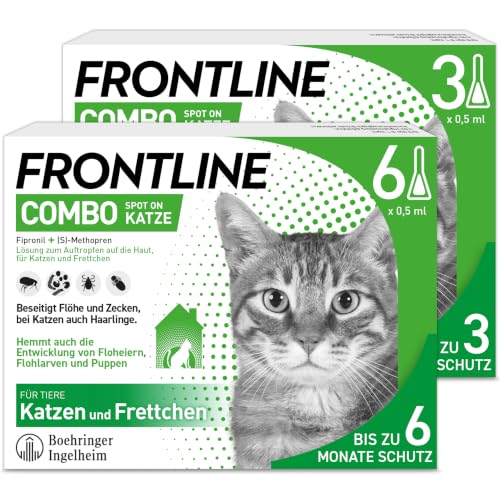 FRONTLINE Combo Katze gegen Zecken, Flöhe & Haarlinge - für alle Größen