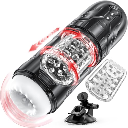 HIVEFUN Sex Spielzeug für die Männer Masturbator, Masturbieren für Männer mit Ein-Klick-Turbo und 7 Stoß Rotationsmodi Sex Toyset für Man, Sexspielzeug Taschenmuschi Penis Masturbatoren Sex Toys