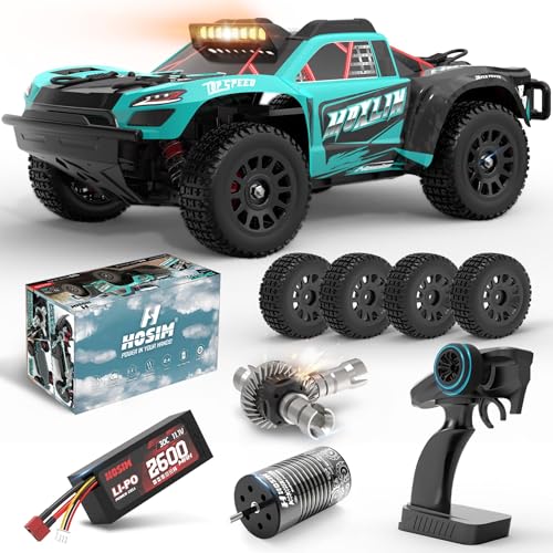 Hosim Ferngesteuertes Auto ab 14 Jahre, Moxlin 1:14 Brushless RC Auto für Erwachsene 75KM/H High Speed, 4x4 Offroad All Terrain Monster Truck Wasserdicht, 20+ Min Play mit 3S Lipo Akku