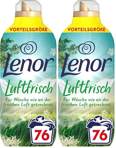Lenor Luftfrisch Weichspüler Landwiese 76 Waschladungen – Für Wäsche Wie An Der Frischen Luft Getrocknet (Packung mit 2)