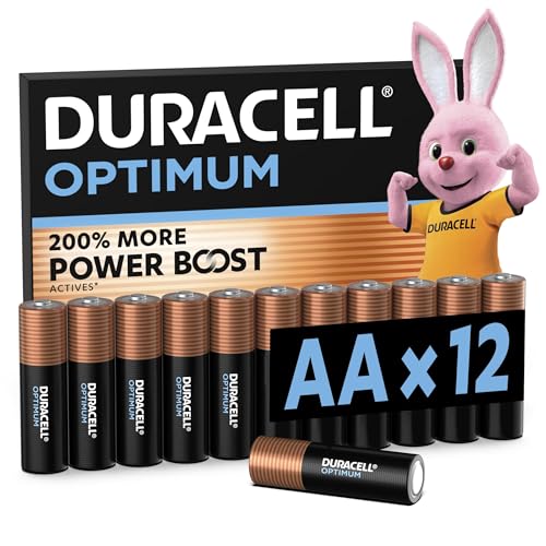 DURACELL Optimum AA-Batterien (12er-Pack) – Alkaline-Batterien 1,5 V