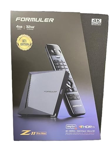 Formuler Z11 Pro Max 4K Android 11 OTT Streamer Multimedia 4GB RAM 32GB Flash WiFi 6th schwarz