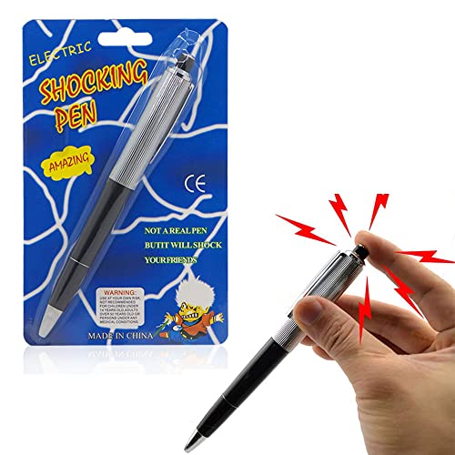 WYFCR Elektroschock-mit Batterie-Fun-Streich-Witz-Trick-Spielzeug für Schabernack, Shock Pens Stromschlag Kugelschreiber, Spaß Prank Shock Pens Tricky Lustige Überraschung April Toy