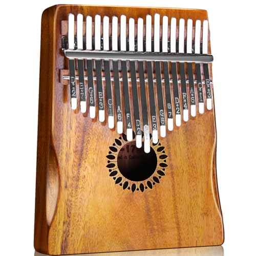 Newlam Kalimba Daumenklavier 17 Tasten Musikinstrument, Fingerklavier Instrument Klaviergeschenk für Kinder und Erwachsene Anfänger