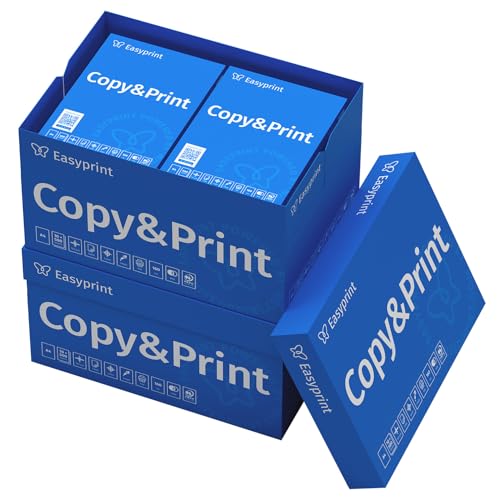Easyprint Druckerpapier Kopierpapier 10000 Blatt 20 x 500 A4 Premium Hochweiß CIE 160 Testsieger PEFC Umweltzertifikat