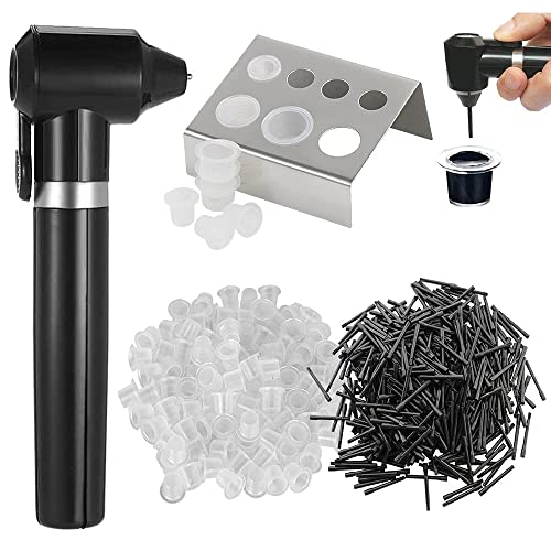 Tattoo Mixer Machine Kit - Emalla Tattoo Farben Pigment Mixer Maschine mit 100Pcs Mischstäbchen 100Pcs Tattoo Ink Cups und Edelstahl Tattoo Tinte Cup Halter Stand für Tattoo Zubehör