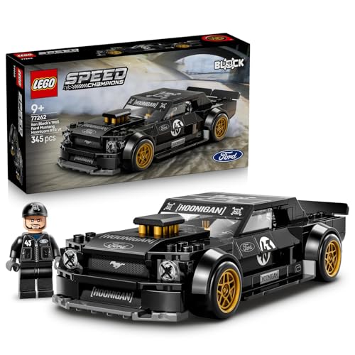 LEGO Speed Champions Ken Blocks 1965 Ford Mustang Hoonicorn V1 - Muscle Car Spielzeug - Modellbau mit Minifigur zum Sammeln - Kinderzimmer Deko - Mint Geschenk für Jungen ab 9 Jahren und Fans - 77262
