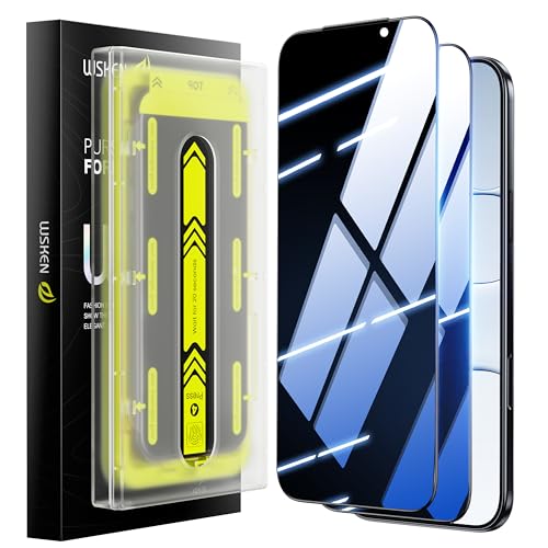 WSKEN für iPhone 16/15 für Panzerglas Sichtschutz - [28° Anti Spy][Auto Dust-Elimination] Full Screen 9H Härte Schutzfolie Privacy Displayschutz Folie,Starker Anti-Fingerabdruck,Bläschenfrei,2 Stück