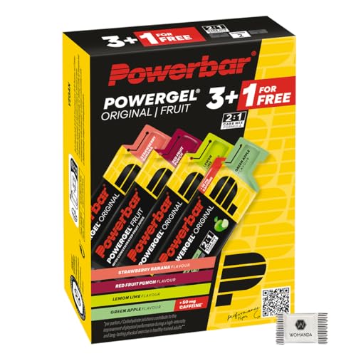 PowerBar Promo | PowerGel Original Mixbox | High Carb Energie Gel | Vegan | Ausdauersport | 200mg Natrium | 2:1 Glukose und Fruktosequellen