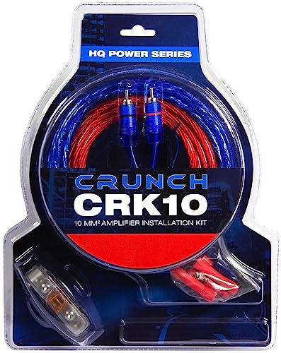 Crunch CRK10 | 10mm² Verstärker-Anschluss-Set - Kabelset 5m mit Cinchkabel