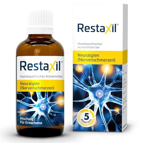 Restaxil Tropfen - Natürliches Arzneimittel bei Nervenschmerzen (Neuralgien); Bei neuropathischen Schmerzen in Füßen, Rücken und Ischias; 50 ml