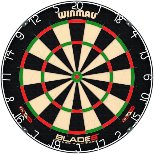 WINMAU Blade 6 Professional Bristle Klassische Dartboard | Offizielle Turnierspezifikationen | PDC genehmigt