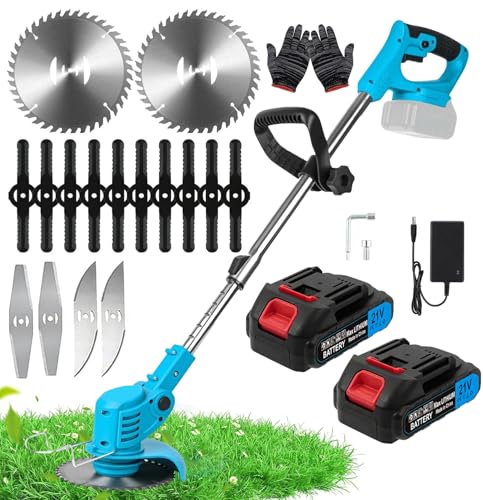 Rasentrimmer mit Akku,Akku-Rasentrimmer für Makita-Akkus mit 4 Klingentypen