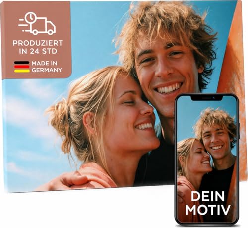 PRINTHOUSE Foto auf Leinwand personalisiert, Made in Germany, 30x20 cm