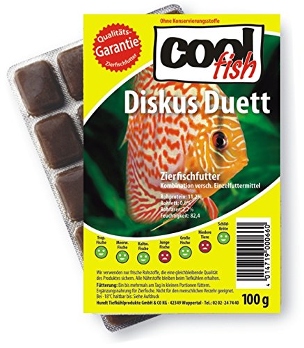 Cool Fish Diskus Duett, 15 x 100g-Blister, Fisch-Frostfutter, Aquarium, Aquaristik, Fischfutter