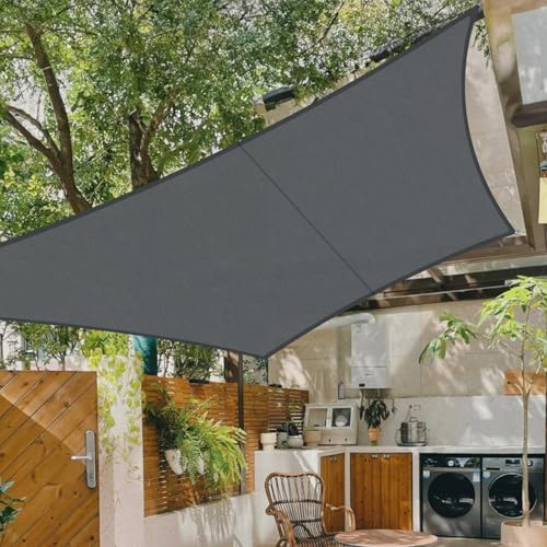 COOL AREA Sonnensegel Wasserdicht Quadratisch 2.5x2.5m Sonnenschutz 95% UV Schutz Windschutz,Wasserabweisend Segel Geeignet für Außenbereiche wie Garten Balkon Terrasse-Anthrazit