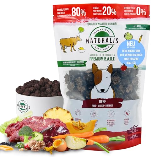 Naturalis Smart 80 Barf Trockenbarf Hundefutter 500 g Rind Alleinfuttermittel ohne Zusätze getreidefrei sojafrei glutenfrei 100% Natur - schonend luftgetrocknet