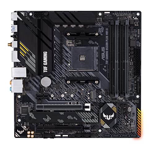 ASUS TUF Gaming B550M-PLUS WiFi II Mainboard Sockel Ryzen AM4 (AMD B550, mATX, PCIe 4.0, dual M.2, WiFi6, SATA 6Gbit/s, Aura Sync)