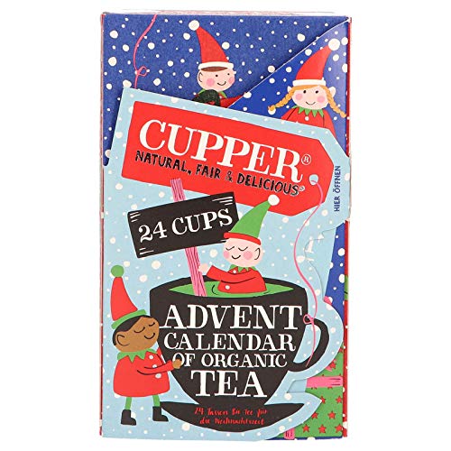 Cupper Bio Tee Adventskalender 2026 | 24 Teebeutel | 12 verschiedene Sorten