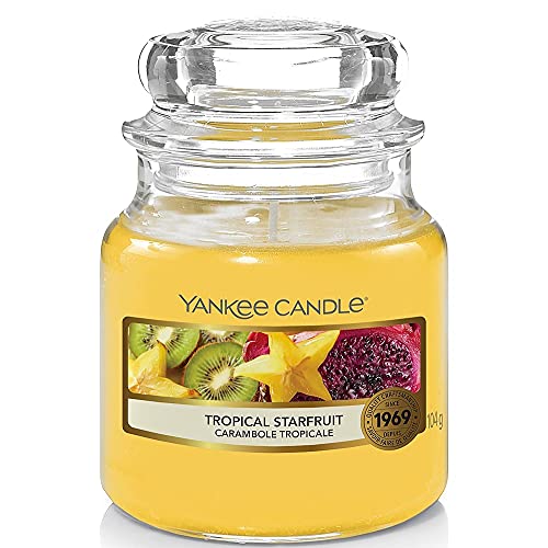 Yankee Candle Tropical Starfruit, Glas, Gelb, Klein