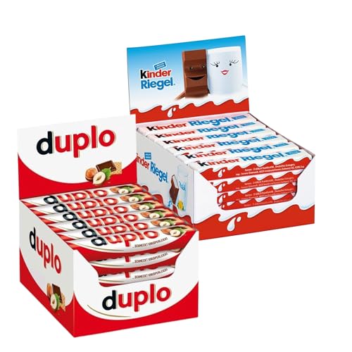 Bundle Ferrero Box Vorratspack - 1x Duplo Classic & 1x Kinderriegel Großpackung verschiedene Sets & HLKauf-Notizblock