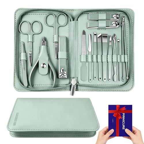 Wosyoodo Nagelknipser Maniküre Set, 17 in 1Pediküre Set