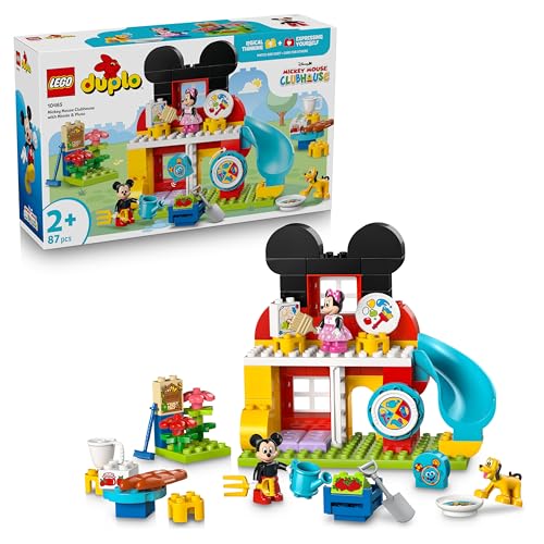 LEGO DUPLO | Micky Maus Wunderhaus mit Minnie und Pluto - Pädagogisches Feinmotorik Spielzeug für Kleinkinder - inkl. 3 Figuren & Toodles - Geschenk für Jungen & Mädchen ab 2 Jahren - 10465