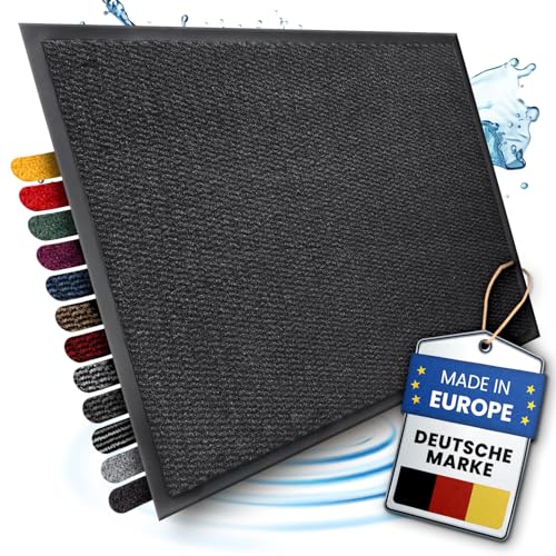 Bodenständig® Saubere Schuhe Dank saugstarkem Stoff (robust) perfekte Größe Anthrazit in 40x60cm - Fußmatte innen, Fussmatte innen - Schmutzfangmatte für innen Türmatte