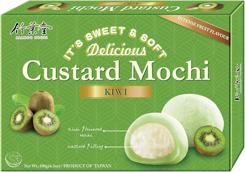 BAMBOO HOUSE Custard Mochi, Kiwi - 1 x 180 g