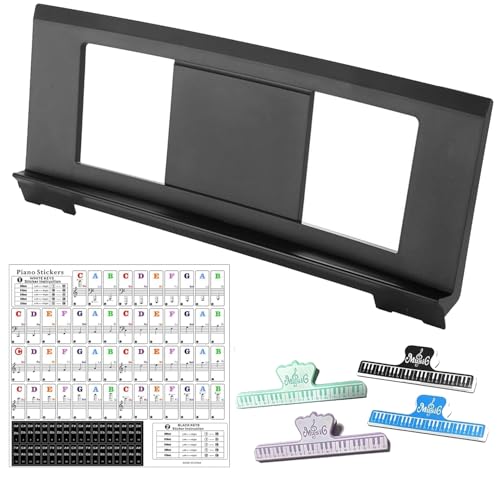 Konper Original Großer Notenständer Kompatibel mit Yamaha PSR/YPT/KB/P/DGX Series Keyboard Notenständer, Keyboard Notenständer mit 4 Notenbuchclip
