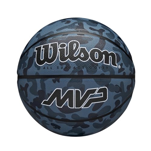 Wilson Unisex-Adult MVP CAMO Basketball Blue 7 Ball, 7