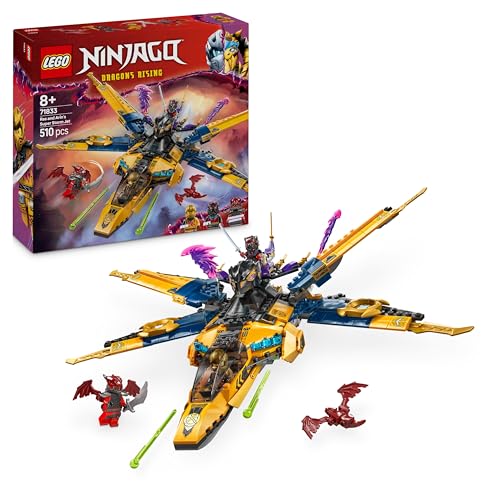 LEGO NINJAGO Ras und Arins Super-Sturmflieger - Spielzeug mit Drohne, Shootern, Klingen und Triebwerken - Inkl. 3 Minifiguren für Ninja Rollenspiele - Bauset für Jungen und Mädchen ab 8 Jahren 71833