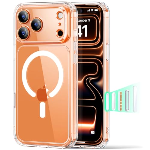ESR für iPhone 17 Pro Hülle mit Kamerasteuerung Capture Button, Kompatibel mit Magsafe, Handyhülle für iPhone 17 Pro Case, Anti-Vergilbung, Zertifizierter Militärschutz Starke Stoßfest, Klar