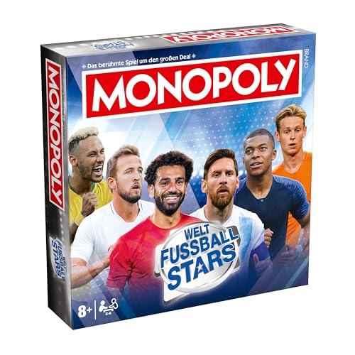 Winning Moves Monopoly Weltfussball Stars Edition - Monopoly Spiel für Fans - Familienspiele Strategie Brettspiele Weltfussball Stars - 2+ Spieler ab 8+ Jahren - Deutsch