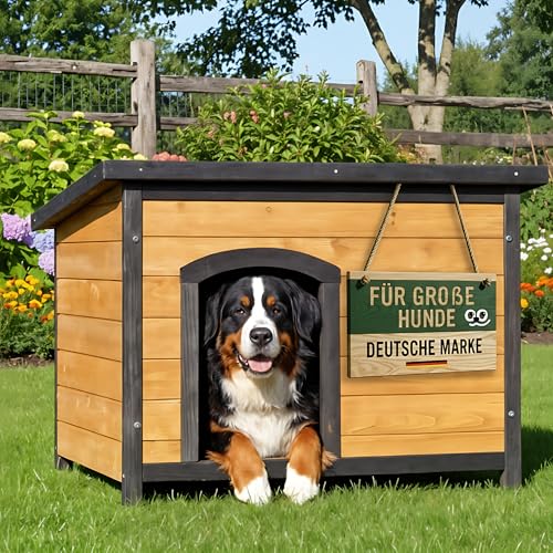 zooprinz Hundehütte Carlo XL – Hundehaus aus massivem Holz