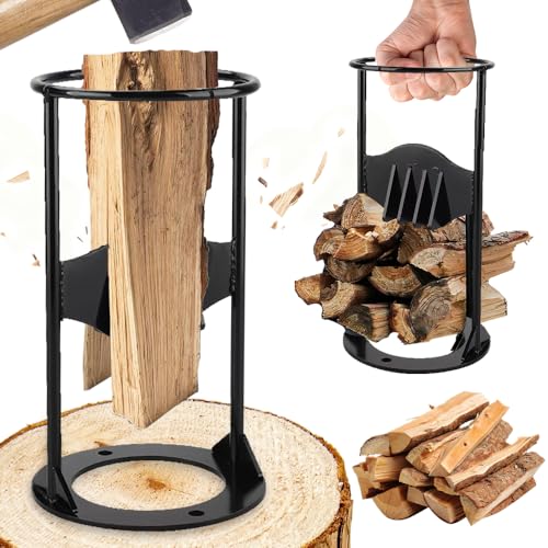 Kleiner Holzspalter Manuell 10 * 20cm,Brennholzspalter aus Gusseisen,Spaltwerkzeug für Holz,Tragbarer Anzündknacker für Anzündholz & Kaminzubehör