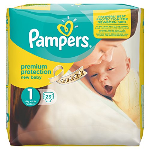 Pampers New Baby größe 1 Newborn 2-5 kg Tragepack, 4er Pack (4 x 23 Stück)