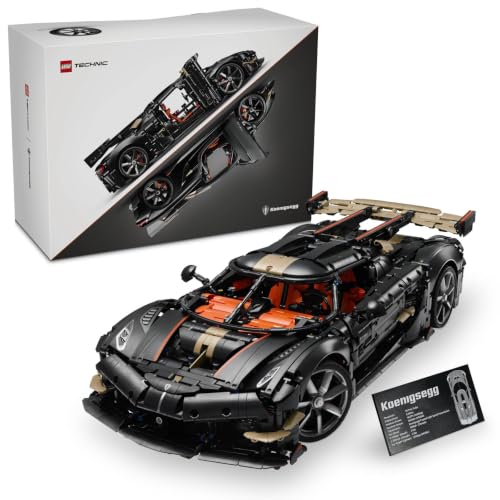 LEGO Technic Koenigsegg Sadair’s Spear Hypercar - Auto Modellbau für Erwachsene - Mint Rennauto mit V8-Kolbenmotor, Triplex-Dämpfern & Geistermodus - Geschenk für Autoliebhaber - 42232