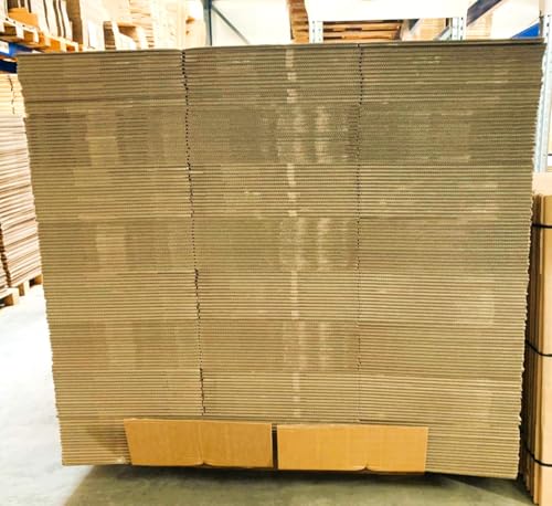 (130 Stück auf Palette), Paket AG DHL Versandkarton 120 x 60 x 60 cm, Doppelwellige Wellpappe, Braun, Faltkarton mit Höhenriller, Verpackungskarton, 1200 x 600 x 600 mm
