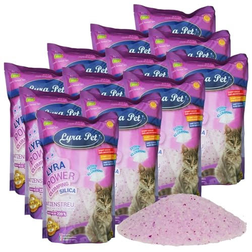 Lyra Pet® 12 x 5 L = 60L Lyra Power Silikat klumpend Katzenstreu Klumpstreu