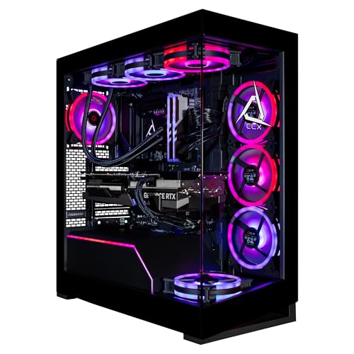 CLX HORUS Gaming PC - AMD Ryzen 9 9950X3D 4.3GHz, GeForce RTX 5090, 2TB NVMe M.2 SSD, 8TB HDD, 96GB DDR5 RGB Speicher, 360mm AIO, WLAN, Windows 11 Home, Schwarz