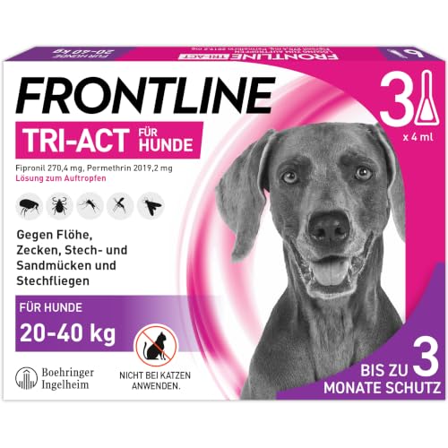 FRONTLINE TRI-ACT Hund L gegen Zecken, Flöhe & Mücken (20 bis 40 kg)