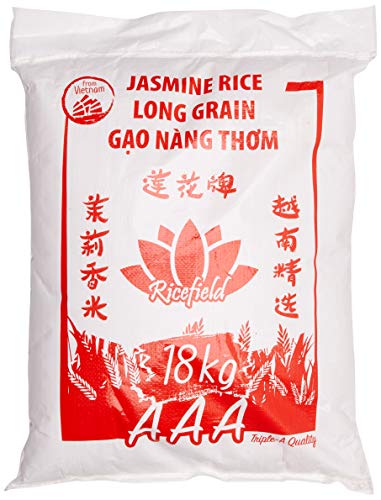 RICEFIELD Jasminreis 100%, Langkorn, 18 kg