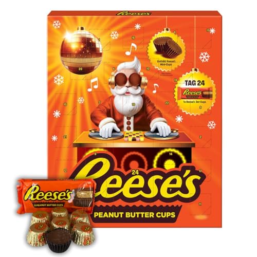 Reese's Peanut Butter Adventskalender | Erdnussbutter umschlossen von Milchschokolade | Alles außer gewöhnlich |Weihnachtscountdown mit Reese‘s | 1 x 242g